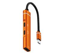 Kaeltsyn Hub USB C multiusos con puerto de auriculares de 3,5 mm, carga rápida de 60 W e intercambio rápido de archivos para marcas de dispositivos inteligentes, USB C para Air