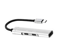 Kaeltsyn Hub USB C multiusos con puerto de auriculares de 3,5 mm, carga rápida de 60 W e intercambio rápido de archivos para marcas de dispositivos inteligentes, USB C para Air