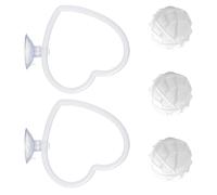 Kaeltsyn Juego de 2 ejercicios de natación para mascotas con 3 esferas flotantes, accesorio interactivo de acuario para estimular hábitat de peces pequeños, muñecas de peces ABS