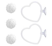 Kaeltsyn Juego de 2 piezas redondas de actividad interactiva para peces con esferas flotantes para reducir el estrés en pequeños acuarios, globos flotantes de peces de combate