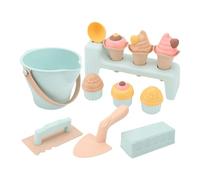 Kaeltsyn Juego de Creativo, Cubo de de Playa, Juguete con moldes de Cono de Helado para Actividades Aire Libre, Castillo de, Juguete de Actividad, construcción de Castillos de