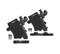 Kaeltsyn Juego de frenos de disco de aleación de aluminio ligero delantero y trasero para bicicletas de montaña, sistemas de tracción de línea hidráulica, sistemas de frenado hidráulico