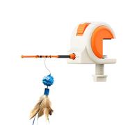 Kaeltsyn Juguete inteligente recargable de ejercicio para gatos con temporizador y carga USB para mascotas de interior, juguete inteligente con base desmontable y sonidos simulados para instintos