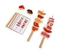 Kaeltsyn Juguete para enhebrar Frutas de Dibujos Animados, Juguete con Cuentas de Madera para Desarrollo cognitivo y Juego sensorial, Edades de 3 a 6 años, Juego portátil de combinación de Cuentas