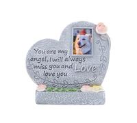 Kaeltsyn Lápidas conmemorativas de resina con palabras grabadas para mascotas, lápidas de resina para perros, gatos, lápidas, monumentos para pérdida de mascotas, marcador de tumba de animales