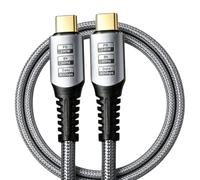 Kaeltsyn Línea de conexión tipo C a C de 240 W, carga rápida, transferencia de datos de 40 Gbps, pantalla de video de 8 K60 Hz para varios dispositivos de almacenamiento y cable de carga USB