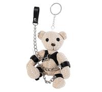 Kaeltsyn Llavero de oso festivo, materiales de poliuretano ligero, bonito accesorio único para bolsas y decoración de habitaciones, llavero de algodón PP suave, B, Talla única