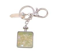 Kaeltsyn Llavero de piedra natural de múltiples diseños con marco de fotos para uso práctico, llavero de piedra natural, Citrino, Talla única