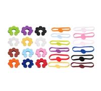 Kaeltsyn Marcadores de vidrio de silicona, accesorios para bebidas, textura de silicona, perfectos para la identificación de bebidas en funciones sociales, marcadores de vidrio fáciles de limpiar