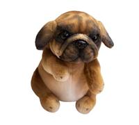 Kaeltsyn Muñeco Pug Relleno de algodón, compañero de Abrazos para aliviar la Soledad, Juguete Educativo para Cachorros de Animales de Peluche para niñas y niños pequeños