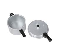 Kaeltsyn Olla a presión en Miniatura 1: 12, Juguete de Cocina de Metal Realista, Olla de Cocina de simulación roja para Mayores de 3 años, Juguete de Cocina en Miniatura Educatio