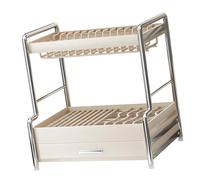 Kaeltsyn Organizadores de gabinete de cocina con estante deslizante para platos, tazas y cuencos, acero al carbono para un almacenamiento eficiente de la cocina