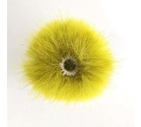 Kaeltsyn Parabrisas peludo artificial para clip de cuello, amarillo
