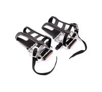 Kaeltsyn Pedales de bicicleta de montaña con jaulas de dedos y correa para bicicletas de carretera y montaña, pedales con jaula y clip