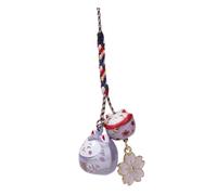 Kaeltsyn Pequeño llavero colgante Maneki Neko, elegante complemento a tu juego de llaves, colgante de gato para retrovisor de, adorno decorativo