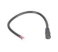 Kaeltsyn Práctico cable de alimentación de 5,5 x 2,1 mm hembra a cable desnudo, 18 AWG, guía de corriente continua para tiras LED y cámaras de seguridad, enlace de luz LED