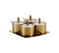 Kaeltsyn Práctico contenedor de condimentos, dispensador de sales, caja de almacenamiento de especias, organizador de especias, textura de acero inoxidable 304 para tarros de condimentos de cocina