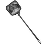 Kaeltsyn Red de pesca cuadrada portátil con mango largo para acuarios, aterrizaje para flotadores, herramienta de limpieza para acuarios, juego de juguete