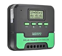 Kaeltsyn Regulador inteligente de panel solar 10 A 20 A, doble salida USB, carcasa ABS, control de carga para batería de respaldo