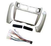 Kaeltsyn Set de instalación de Radio 2 DIN con Panel ABS y, Silver | Componente del Marco del Tablero, Componente de Conexión del Cableado de Alimentación, Compatible con la
