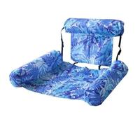 Kaeltsyn Silla flotante inflable resistente al sol para piscina, inflación rápida, tumbona reclinable para diversión acuática, respaldo de doble uso, mar flotante