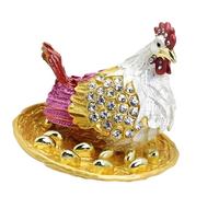 Kaeltsyn Soporte artístico decorativo para joyas para incubar huevos esmaltados, anillos y pendientes, contenedor de almacenamiento para joyas