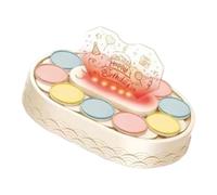 Kaeltsyn Soporte giratorio automático transparente para tartas con reproducción de música, perfecto para bodas, aniversarios y decoraciones de cumpleaños, tocadiscos automáticos para tartas