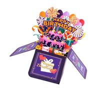 Kaeltsyn Tarjeta de recuerdos emergente plegable, tarjeta de felicitación hecha a mano con sobre, artículo práctico de decoración para fiestas, decoración multiusos para fiestas