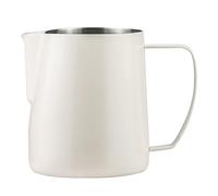 Kaeltsyn Taza de café con forma de flor de acero inoxidable 304 grueso en relieve, boca puntiaguda, cilindros de flores, taza de burbujas de leche italiana, 700 ml, jarra espumadora de café