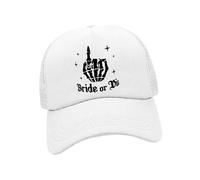 Kaeltsyn Till Death Do Us Party Gorra de béisbol ajustable para fiesta nupcial, trajes casuales de dos tonos, 56-60 cm, accesorios de boda, a, Talla única