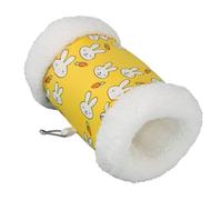 Kaeltsyn Túnel de escondites cálidos para roedores Fomenta la Actividad con Forro cálido Túnel de Juego Ambiente Seguro Jaula Escondites Juguete Cama de Felpa para Mascotas Refugio