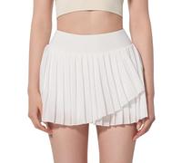 Kaeltsyn Vestido de tenis con pantalones cortos integrados con cintura elástica, falda atlética para pilates, correr, entrenamiento y gimnasio, falda de entrenamiento absorbente