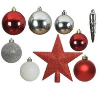 Kaemingk 33 Decoración Árbol de Navidad Brillo Mate 8 cm Bolas Mix 023324