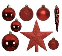 Kaemingk Adorno Navideño 33 Bolas 8 cm Mate Brillante Rojo 023372
