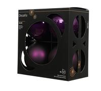 Kaemingk Bolas de Navidad de Cristal 10cm 4 Piezas - mate y brillante - Bolas Grandes para Árbol de Navidad para Navidad - Decoración de Árbol de Navidad y Decoración de Árbol de Navidad - Color Higo
