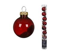 Kaemingk Bolas de Navidad de cristal con estrellas, 3 cm, juego de 9 unidades - pequeñas bolas de árbol de Navidad para Navidad - Adornos para árbol de Navidad & Adornos para árbol de Navidad Sangre