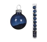 Kaemingk Bolas de Navidad de cristal con estrellas, 3 cm, juego de 9 unidades - pequeñas bolas de árbol de Navidad para Navidad - Adornos para árbol de Navidad y adornos para árbol de Navidad, color