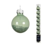 Kaemingk Bolas de Navidad de cristal con estrellas, 3 cm, juego de 9 unidades - pequeñas bolas de árbol de Navidad para Navidad - Adornos para árbol de Navidad y adornos para árbol de Navidad, color