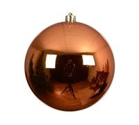 Kaemingk Bolas de Navidad de plástico, 20 cm x 1 unidad, grandes e irrompibles, bolas de Navidad XXL para Navidad, color naranja cálido