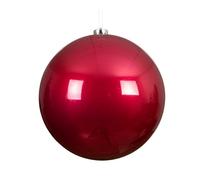 Kaemingk Bolas de Navidad de plástico, 20 cm x 1 unidad, grandes e irrompibles, bolas XXL para árbol de Navidad, decoración para árbol de Navidad y decoración para árbol de Navidad, color rosa