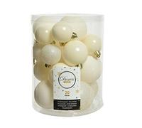 Kaemingk Bolas de Navidad de plástico, 4 - 6 cm x 20 unidades, color blanco