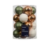 Kaemingk - Bolas de Navidad de vidrio 6 cm x 20 unidades - mate y brillante - Bolas para árbol de Navidad para Navidad - Adornos para árbol de Navidad y decoración para árbol de Navidad - Mezcla de
