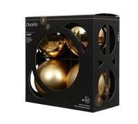 Kaemingk - Bolas de Navidad de vidrio de 10 cm, 4 unidades - mate y brillante - Grandes bolas para árbol de Navidad para Navidad - Adornos para árbol de Navidad y decoración para árbol de Navidad