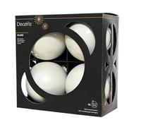 Kaemingk - Bolas de Navidad de vidrio de 10 cm, 4 unidades - mate y brillante - Grandes bolas para árbol de Navidad para la Navidad - Adornos para árbol de Navidad y decoración para árbol de Navidad