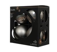 Kaemingk - Bolas de Navidad de vidrio de 10 cm, 4 unidades - mate y brillante - Grandes bolas para árbol de Navidad para Navidad - Adornos para árbol de Navidad y decoración para árbol de Navidad