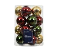 Kaemingk - Bolas de Navidad de vidrio de 6 cm x 20 unidades - mate y brillante - Bolas para árbol de Navidad para Navidad - Adornos para árbol de Navidad y decoración para árbol de Navidad - Mezcla de