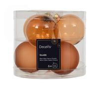 Kaemingk - Bolas de Navidad de vidrio de 6 cm x 6 piezas - mate y brillante transparente - Bolas para árbol de Navidad para el árbol de Navidad - Adornos para árbol de Navidad y decoración para árbol
