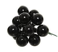 Kaemingk Bolas de Navidad en alambre de cristal, 2,5 cm x 12 unidades, color negro brillante