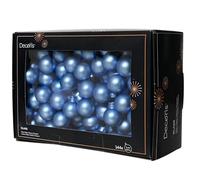 Kaemingk Bolas de Navidad en cristal de alambre, 2 cm x 144 unidades, bayas de espejo, pequeñas bolas decorativas, decoración para árbol de Navidad y decoración navideña, azul cielo mate
