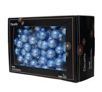 Kaemingk Bolas de Navidad en cristal de alambre, 2 cm x 144 unidades, bayas de espejo, pequeñas bolas decorativas, decoración para árbol de Navidad y decoración navideña, azul cielo brillante